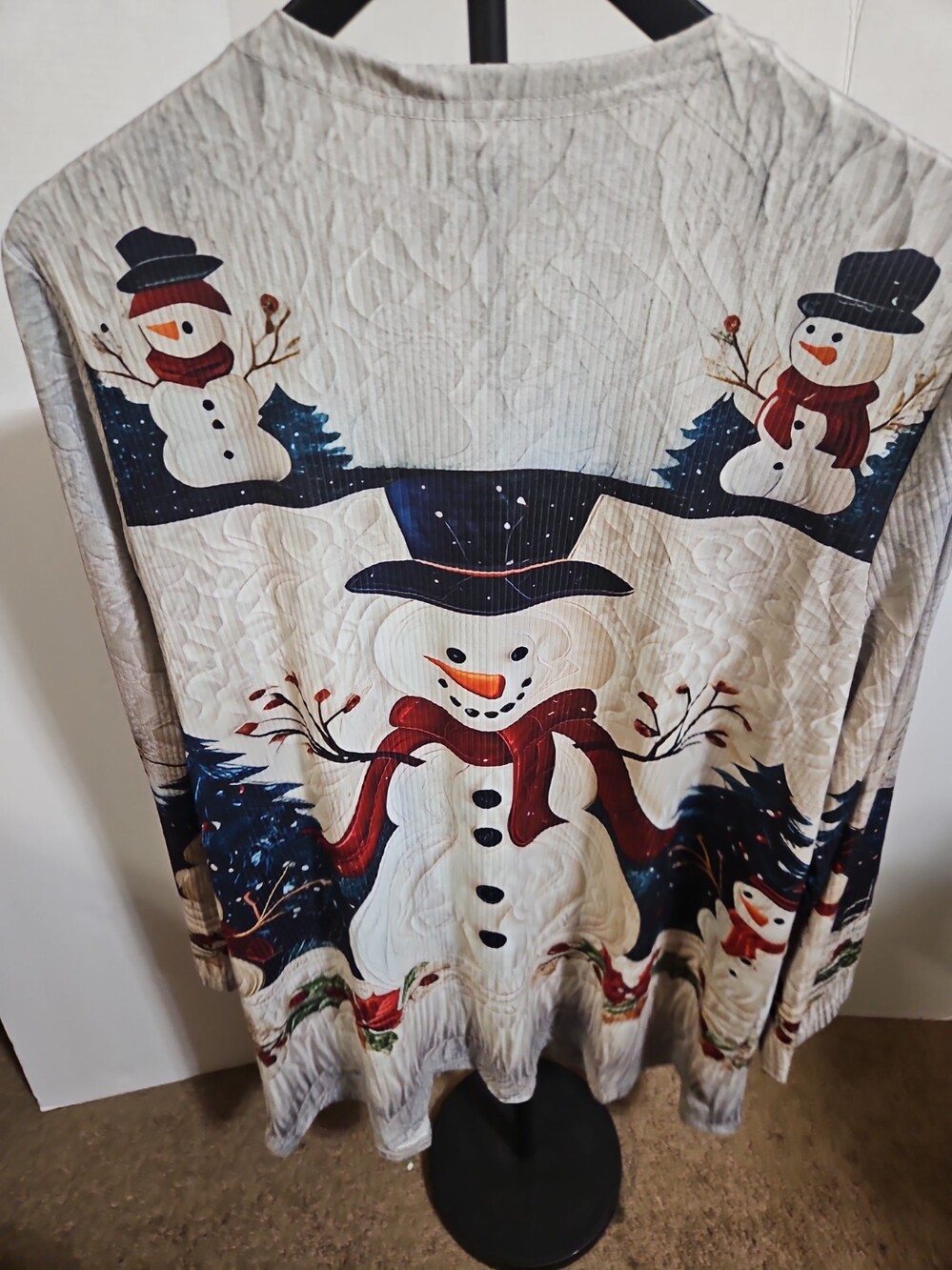 Snowman Cardigan L - Picture 2 of 3